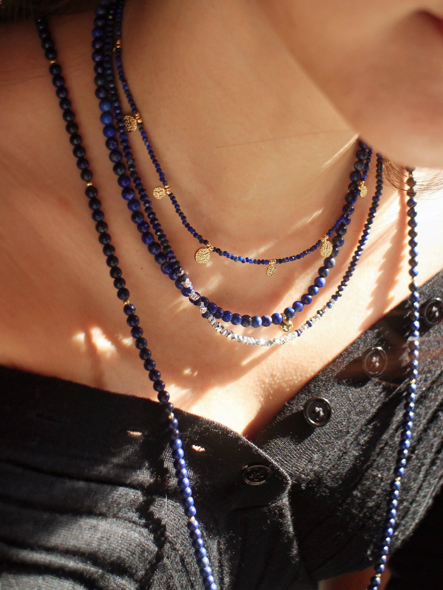 lapis lazuli Silver necklace - Wander + Pray