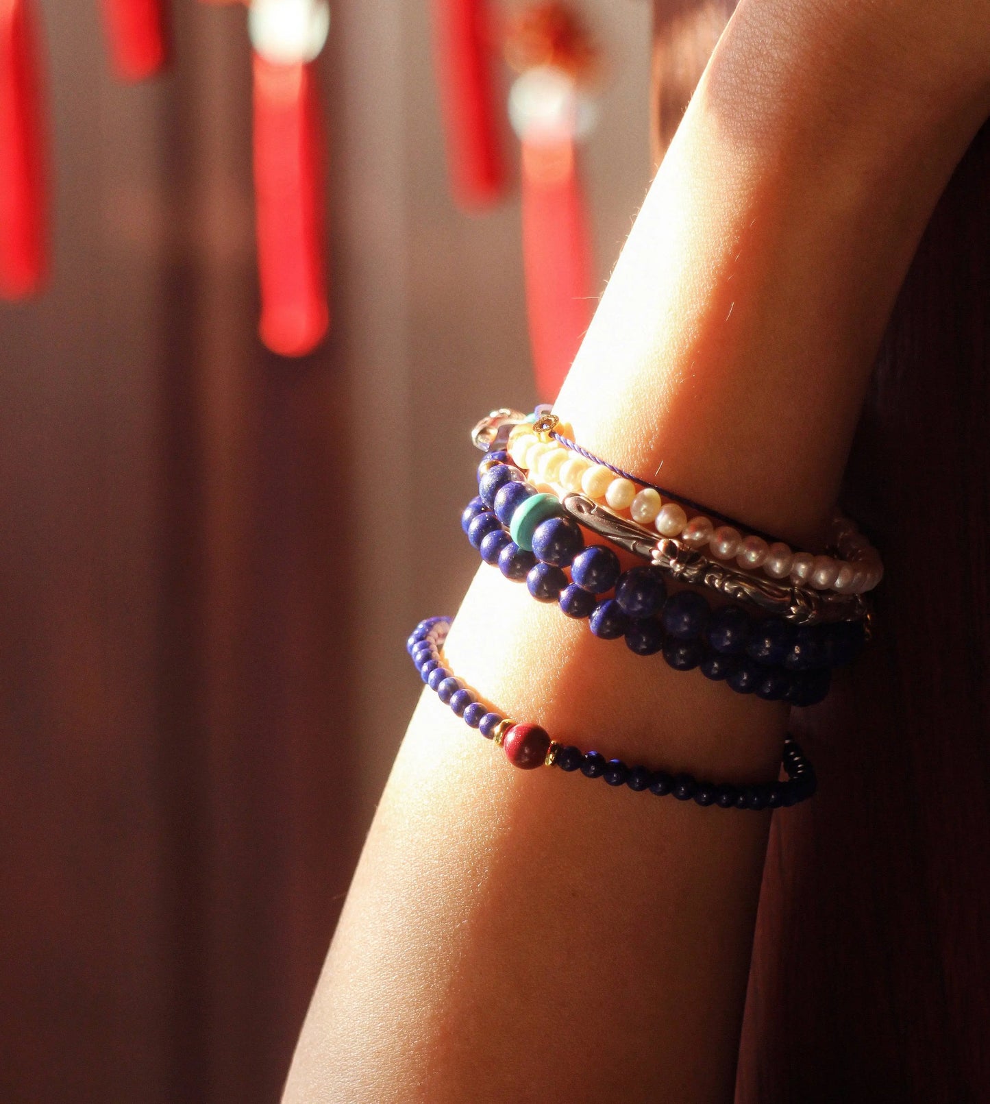 Classic lapis lazuli bracelet for Protection - Wander + Pray