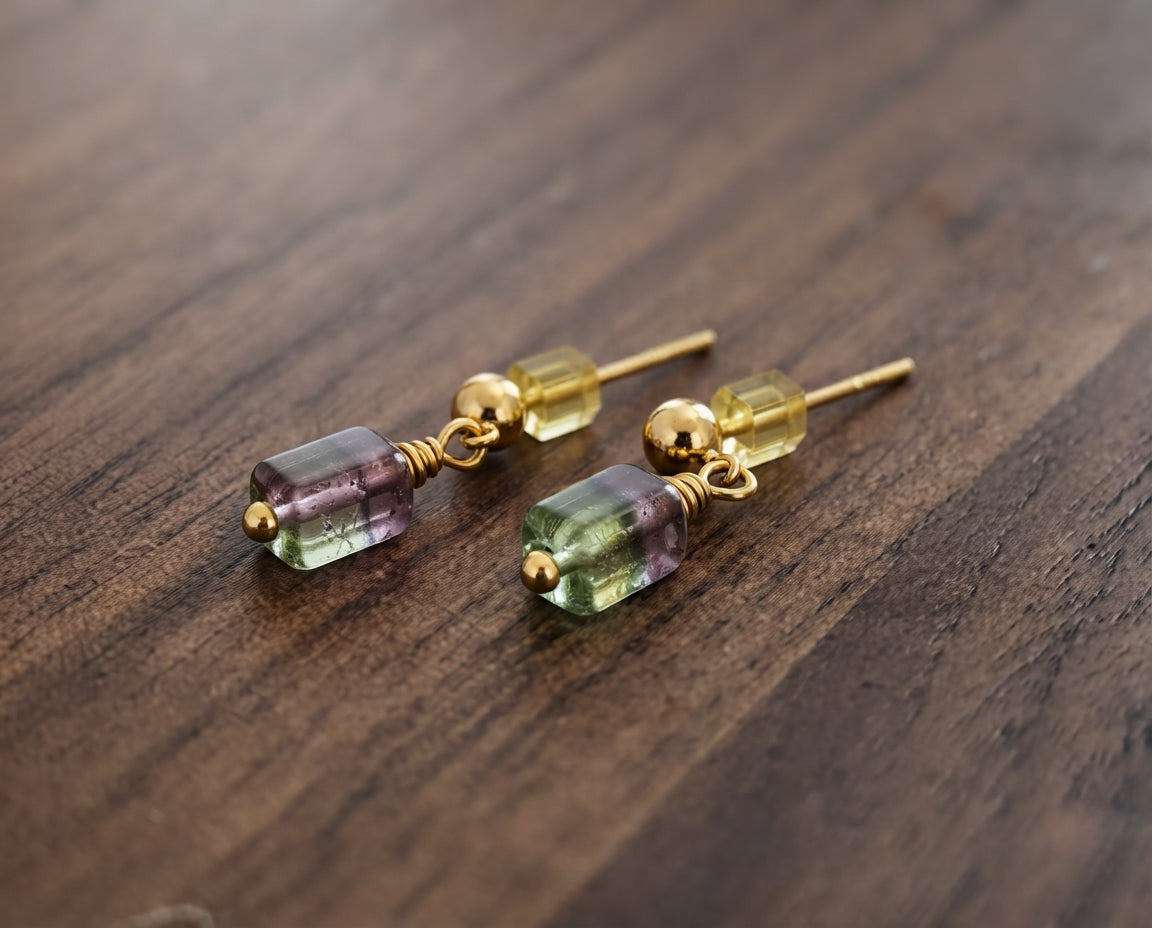 Bicolor Tumble Earrings