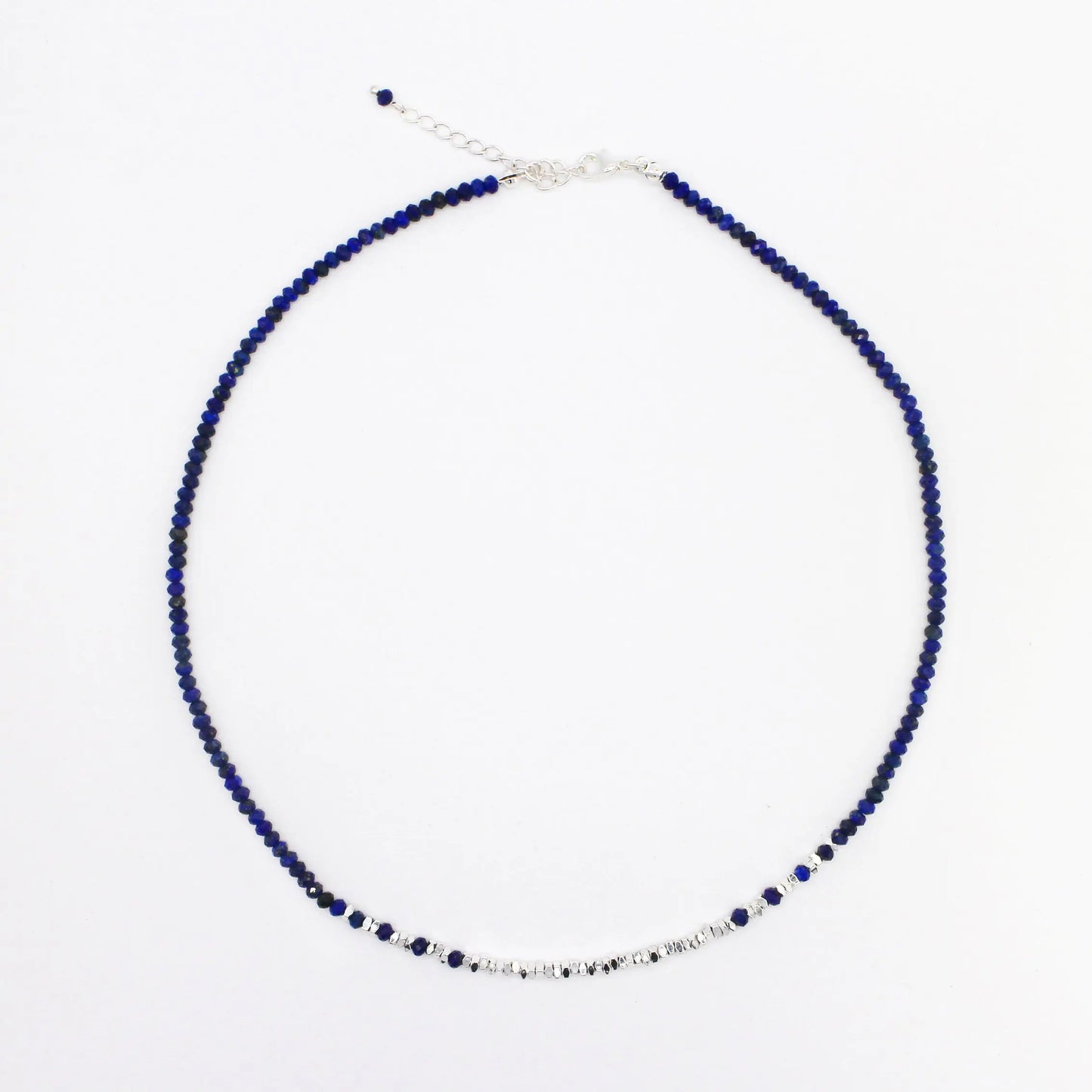 lapis lazuli Silver necklace Wander + Pray