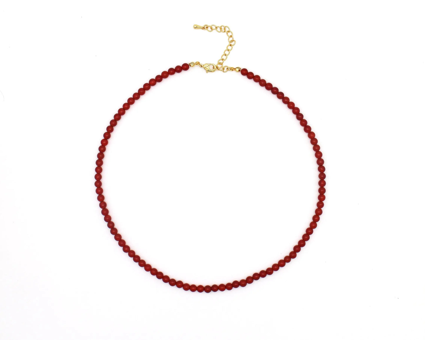 Red Agate small beaded Necklace - Wander + Pray