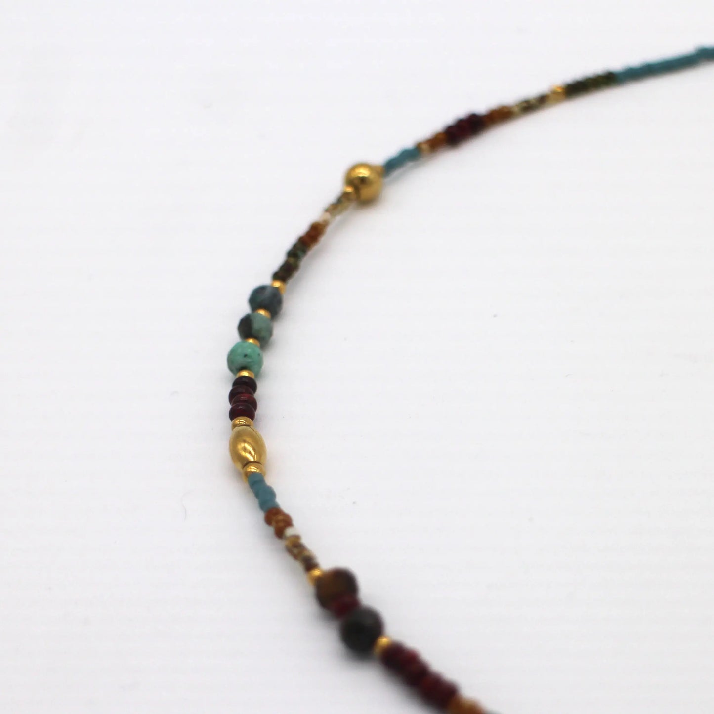 Turquoise Mix beaded necklace - Wander + Pray