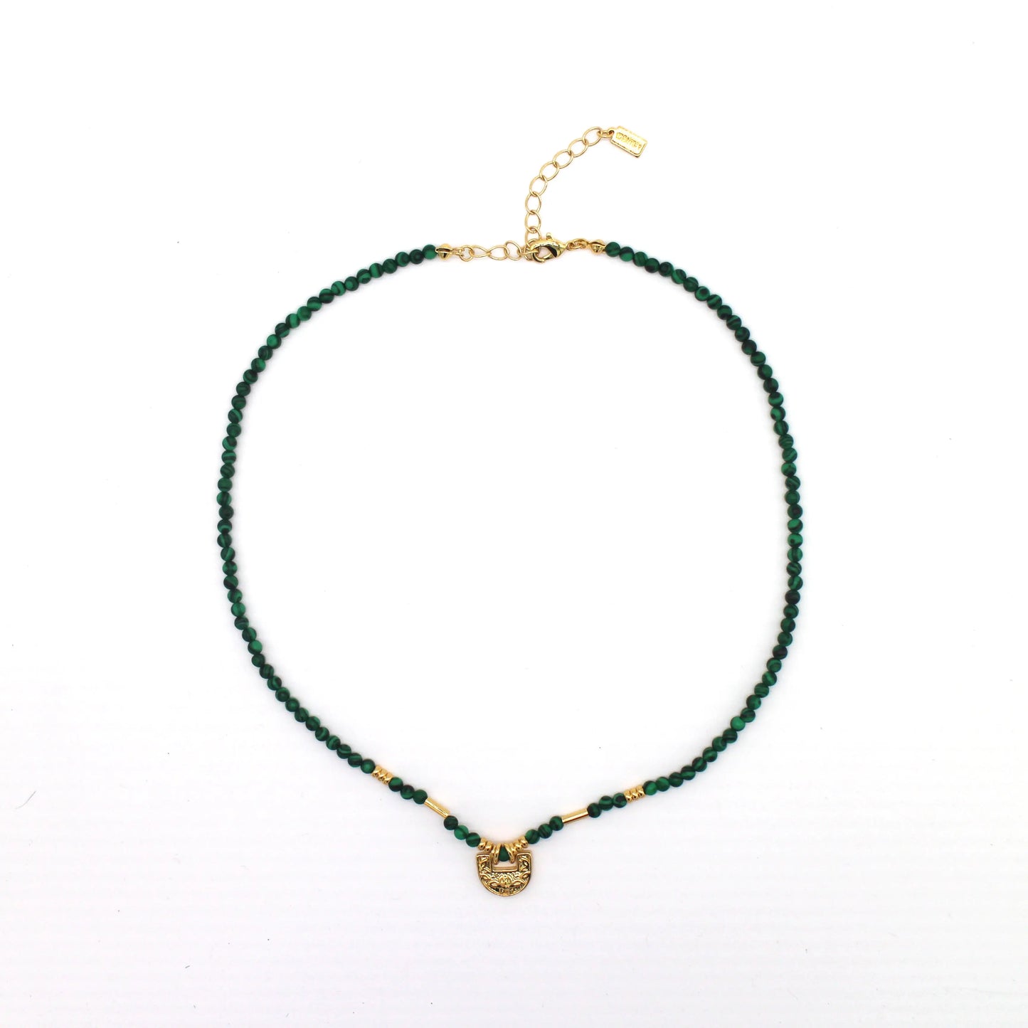 Malachite beaded necklace - Wander + Pray