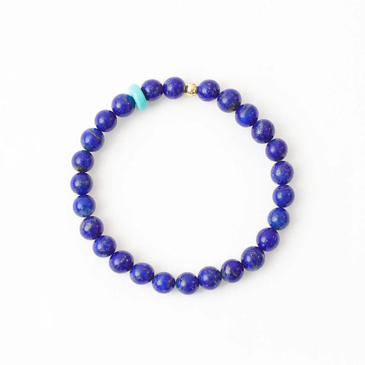 Fine Lapis Lazuli bracelet for Self-awareness - Wander + Pray